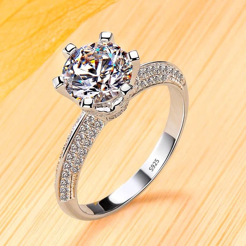 2 Carat Zirconia Diamant Wedding Band Women-Nilah Store