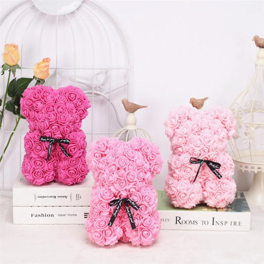 Romantic Rose Bear – Ideal for Valentine's & More. - Nilah Store