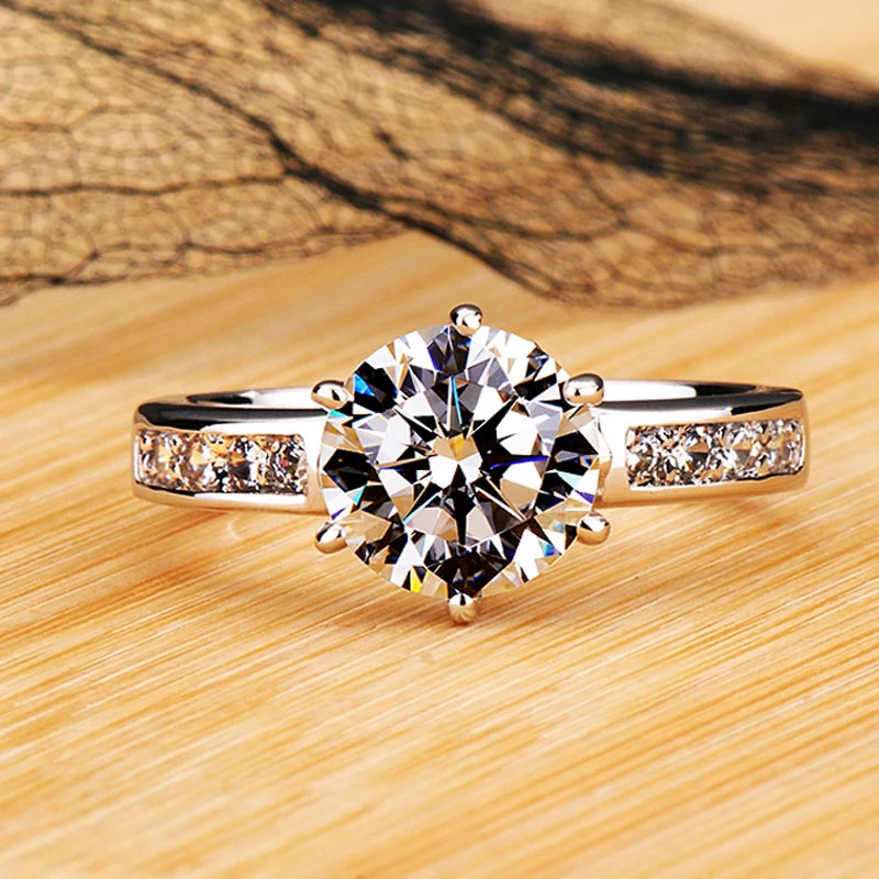 2 Carat Zirconia Diamant Wedding Band Women-Nilah Store