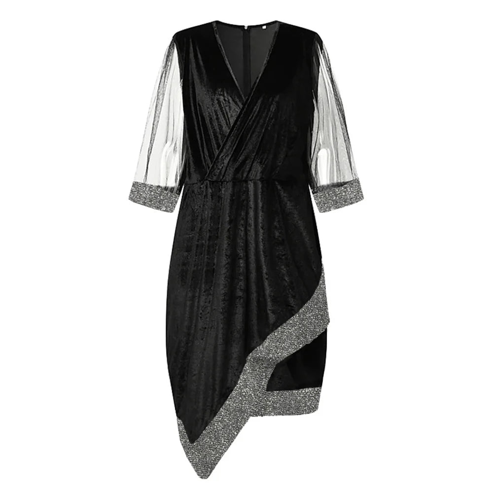 Women's Vintage Oversized Dress for  Summer 2025 Elegant Maxi Outfit.