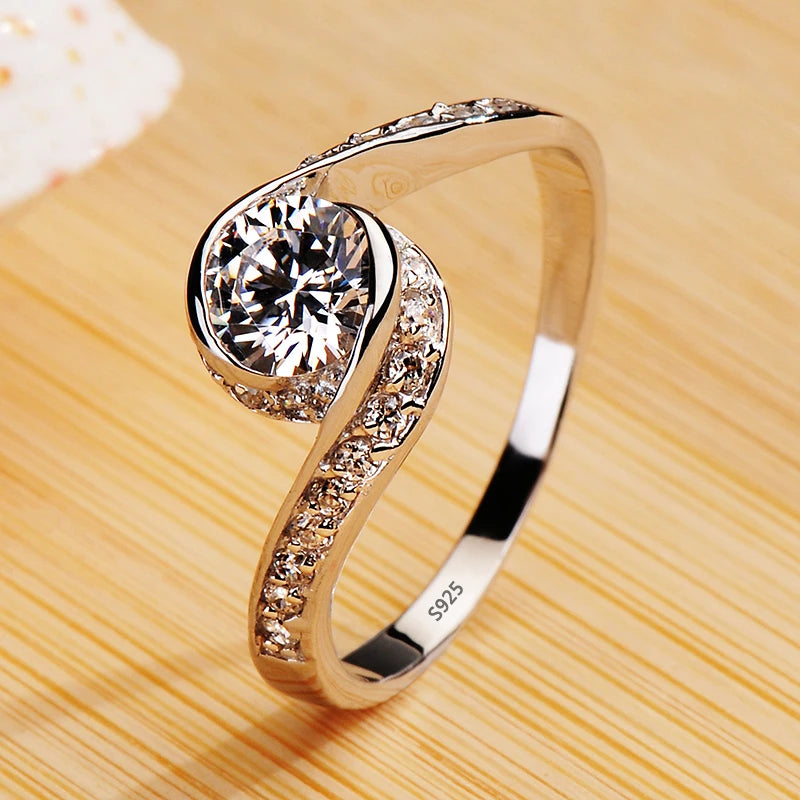2 Carat Zirconia Diamant Wedding Band Women-Nilah Store